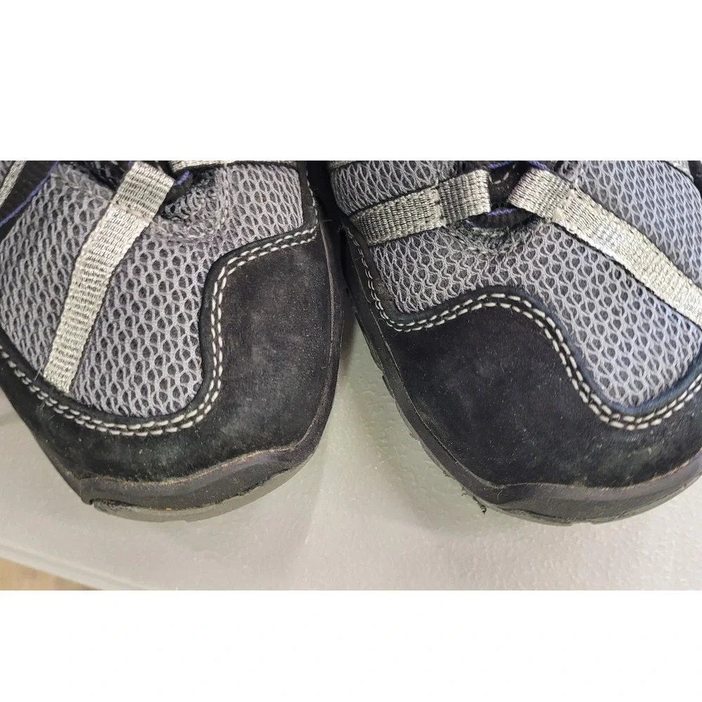 Kuru Quantum Womens 9 Grey Black Purple Mesh Walking Shoes 200625